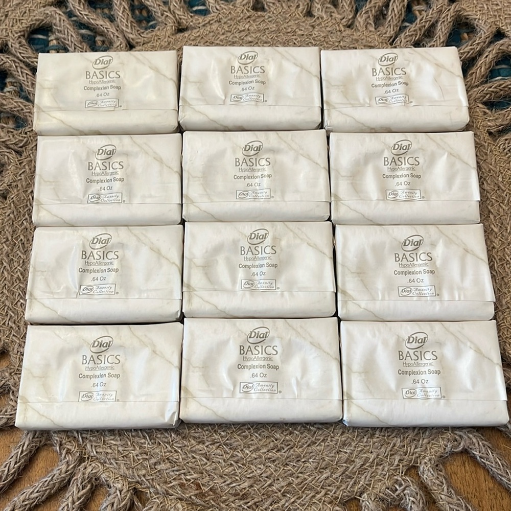 Dial Basics Hypoallergenic Complexion Soap- Travel Size .64 oz bars INCLUDES 12!